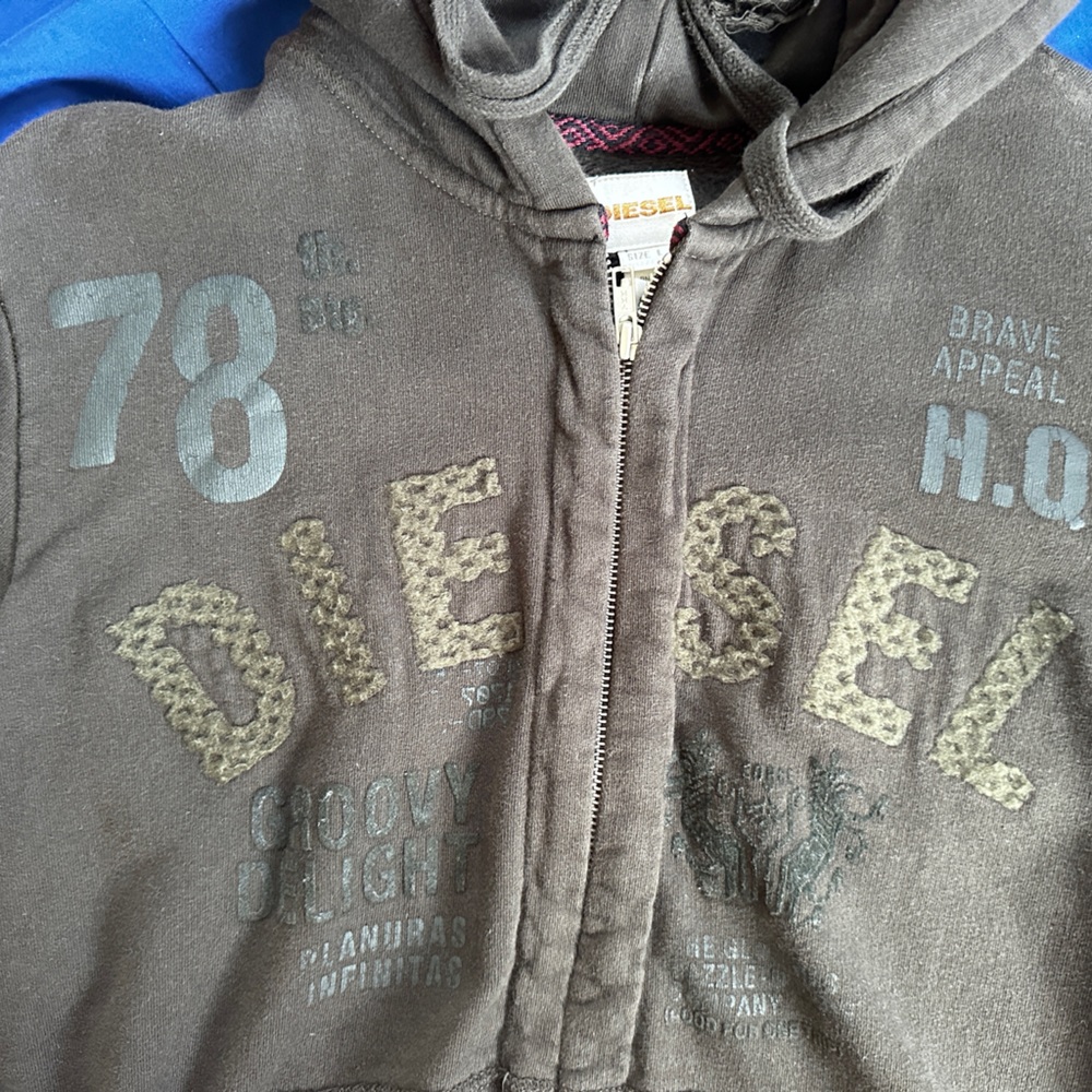 Diesel Chocolate Brown Hoodie - Picture 2 of 3